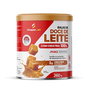Bala de doce de leite com creatina